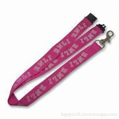 Lanyard with Printed Logos, Available in Various Types, Made of Polyester